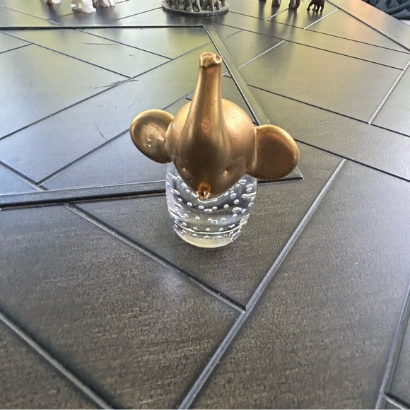 MCM Handmade Brass with glass mixed media sculpture figure 4" RARE - Picture 7 of 8